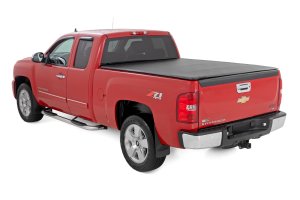 Chevrolet Silverado 1500 Soft Roll Up Bed Cover - Rough Country - Matte Black - '07-'13
